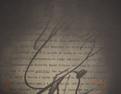 Antoni TAPIES : Graffiti - Lithographie signée