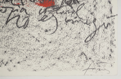 Antoni TAPIES : Calligraphie - Lithographie signée