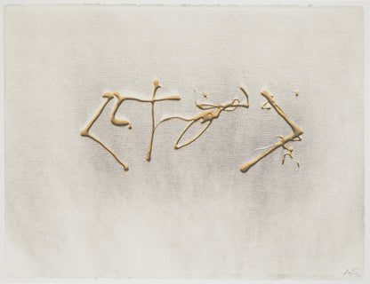 Antoni TAPIES : Ecriture en relief - Lithographie signée