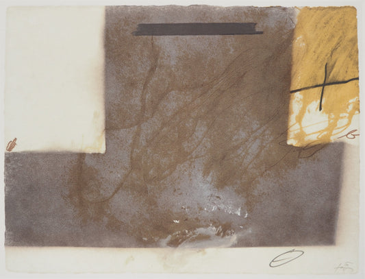 Antoni TAPIES : Lettre inversée - Lithographie signée