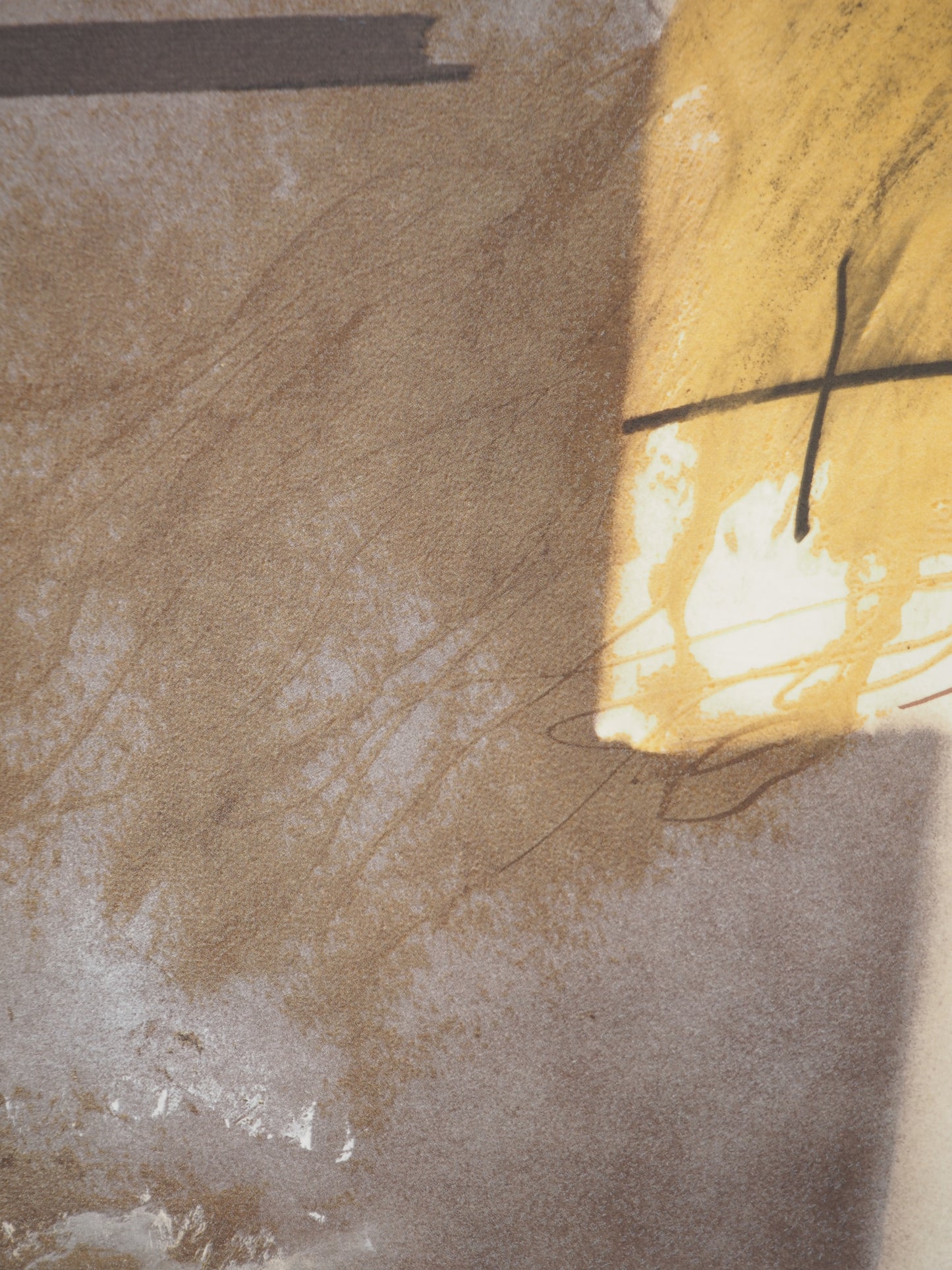 Antoni TAPIES : Lettre inversée - Lithographie signée