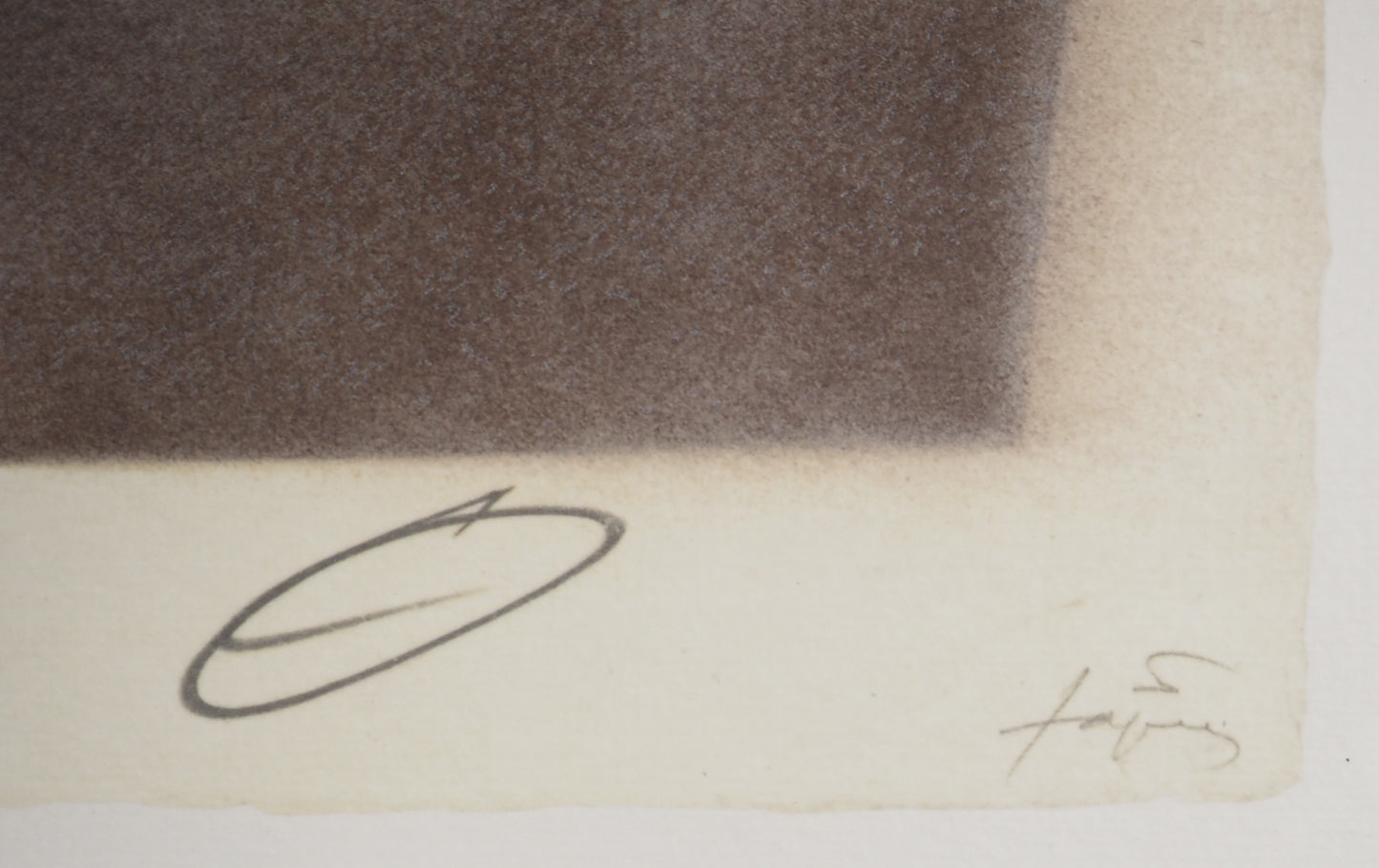 Antoni TAPIES : Lettre inversée - Lithographie signée