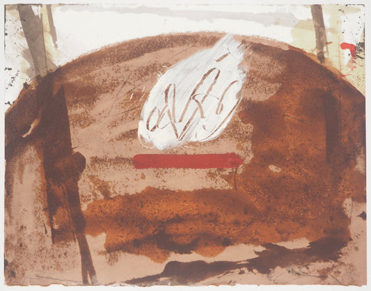 Antoni TAPIES : Flamme blanche aux trois cœurs - Lithographie signée