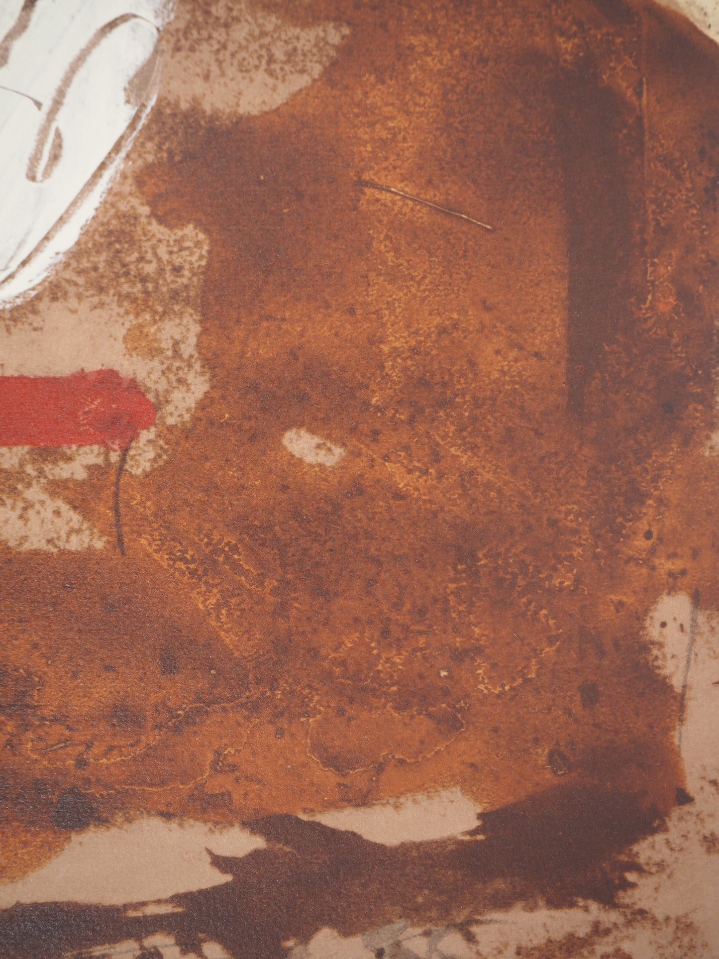 Antoni TAPIES : Flamme blanche aux trois cœurs - Lithographie signée