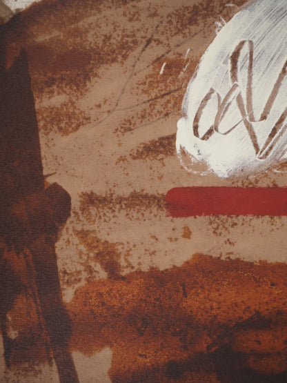 Antoni TAPIES : Flamme blanche aux trois cœurs - Lithographie signée