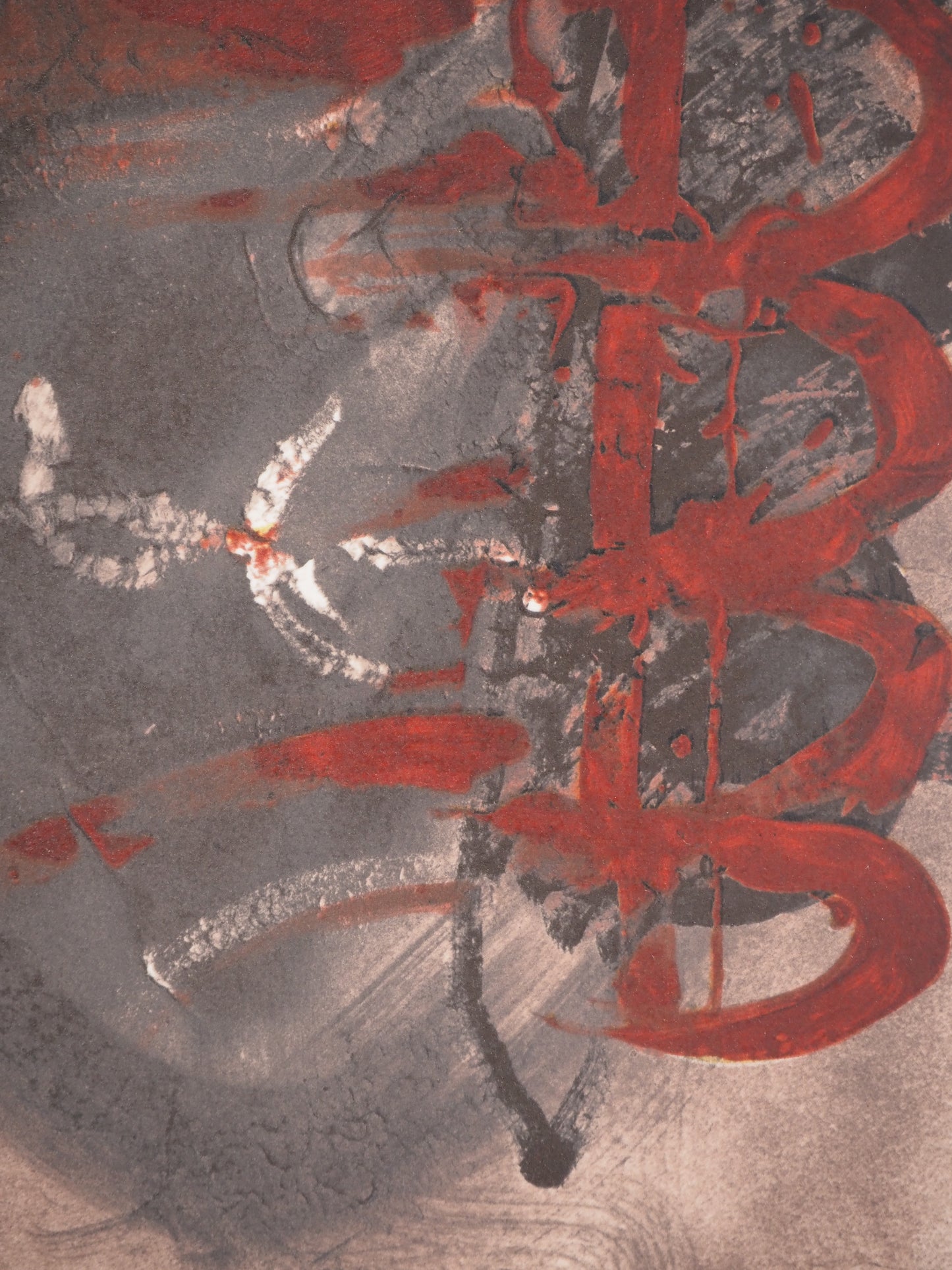 Antoni TAPIES : La Cible aux arcs rouges - Lithographie signée