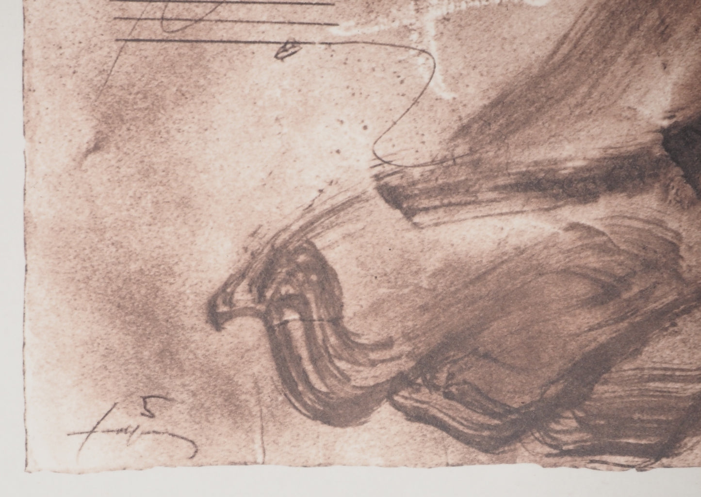 Antoni TAPIES : La Cible aux arcs rouges - Lithographie signée