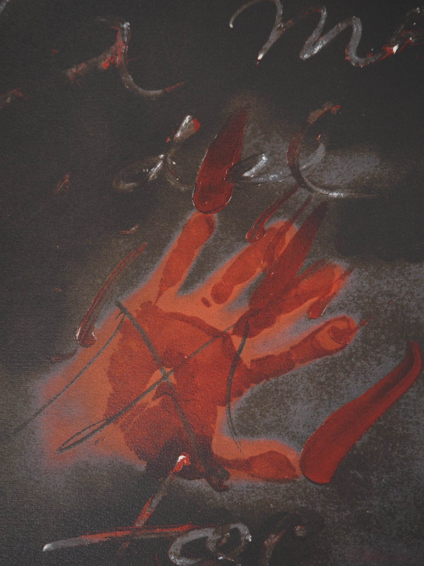 Antoni TAPIES : La Main de feu - Lithographie signée