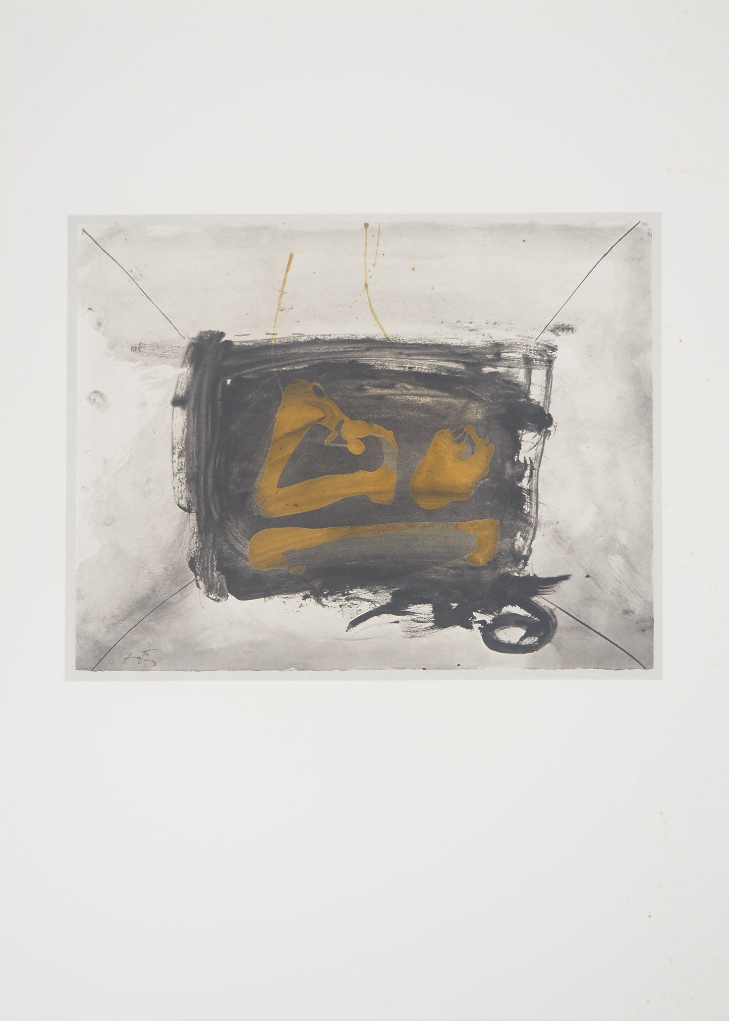 Antoni TAPIES : Nature morte au vignoble - Lithographie signée