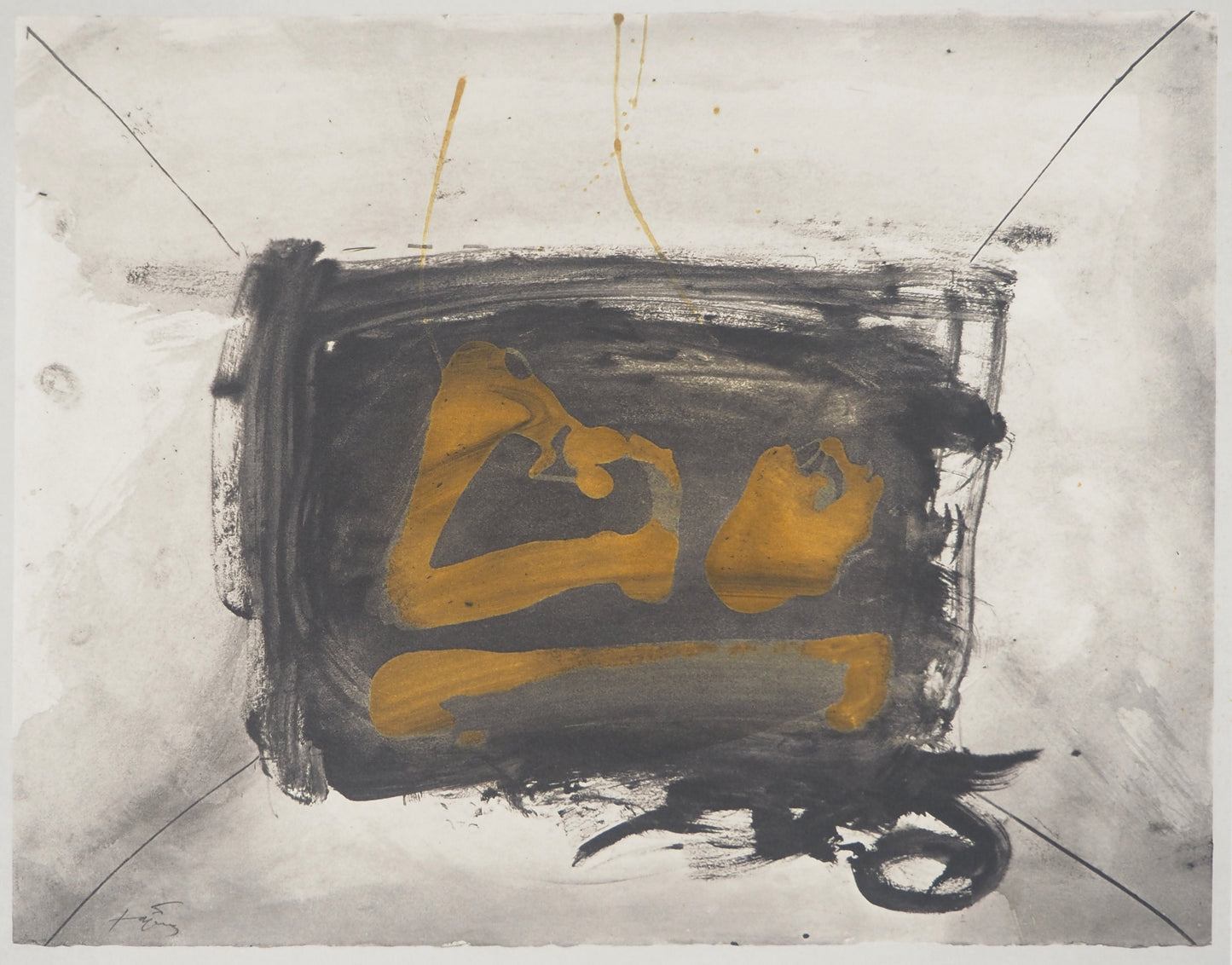Antoni TAPIES : Nature morte au vignoble - Lithographie signée