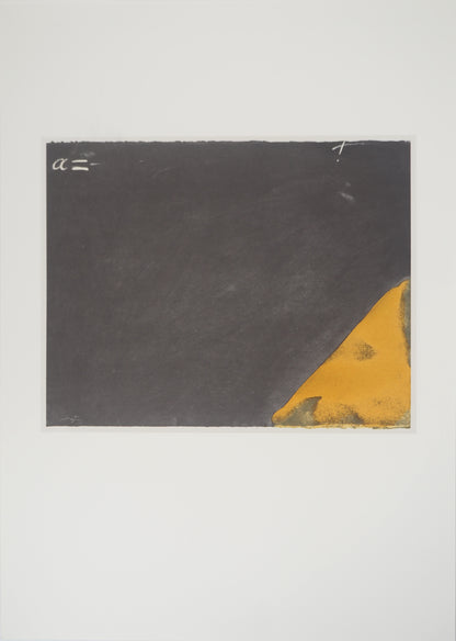 Antoni TAPIES : Angle jaune - Lithographie signée