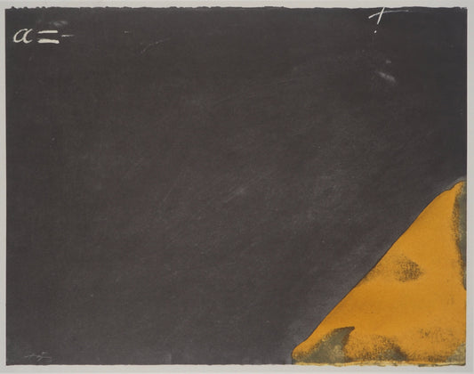 Antoni TAPIES : Angle jaune - Lithographie signée