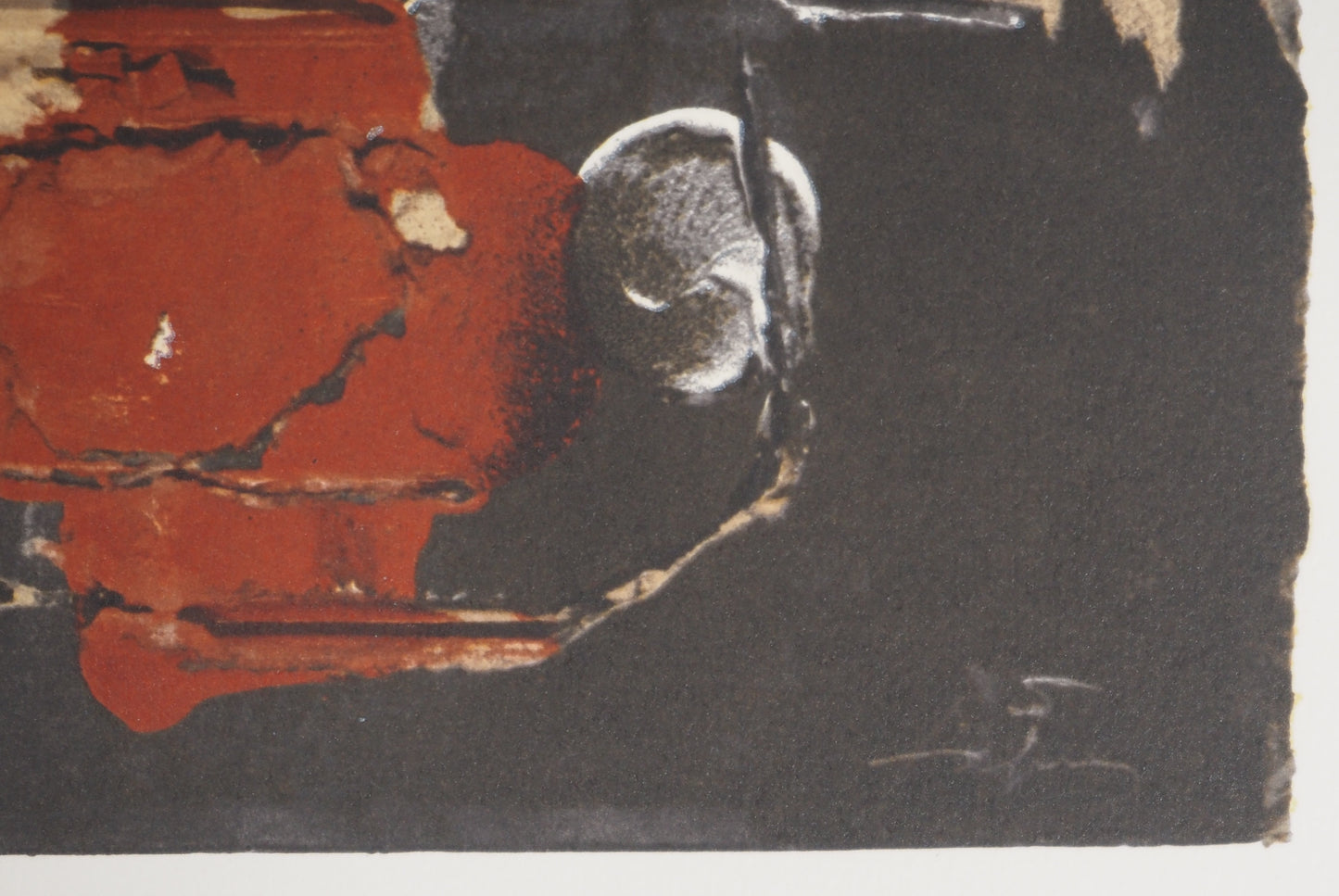 Antoni TAPIES :  Empreinte de chaussure - Lithographie signée