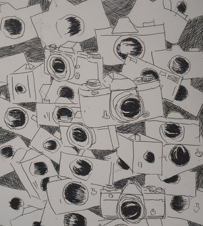 ARMAN : Accumulation d'appareils photo - Gravure originale signée