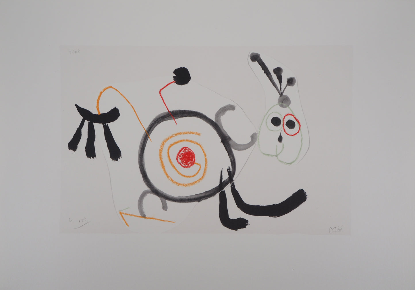 Joan MIRO: Animal surrealista - Litografía firmada