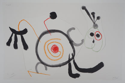Joan MIRO: Animal surrealista - Litografía firmada