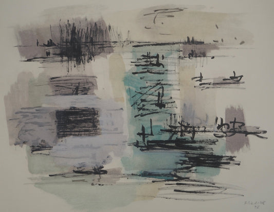 Jean BAZAINE : Composition abstraite - Lithographie originale signée