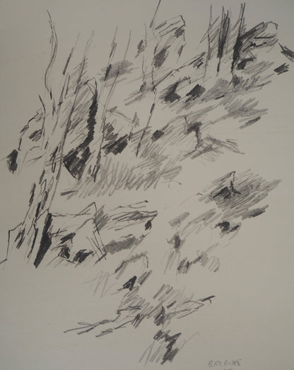 Jean BAZAINE : Sous bois - Lithographie originale signée
