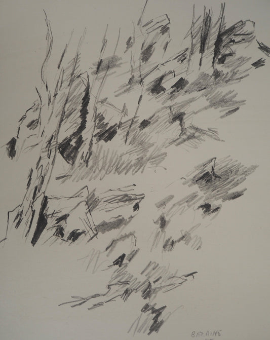 Jean BAZAINE : Sous bois - Lithographie originale signée
