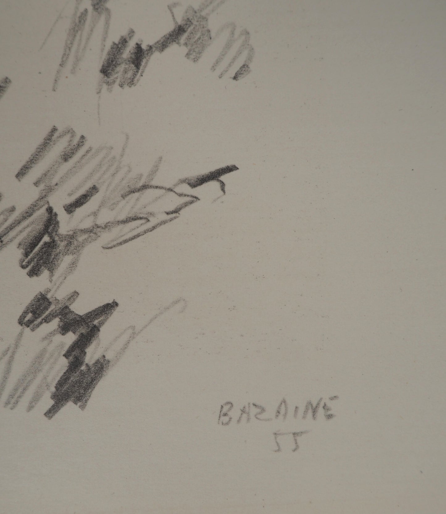 Jean BAZAINE : Sous bois - Lithographie originale signée