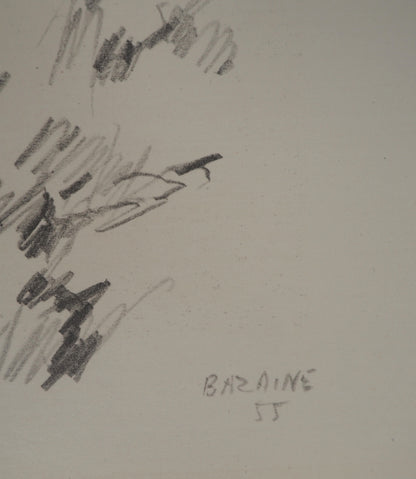 Jean BAZAINE : Sous bois - Lithographie originale signée