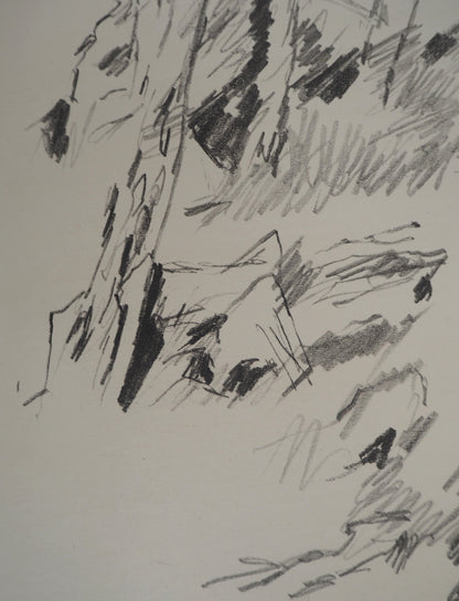 Jean BAZAINE : Sous bois - Lithographie originale signée
