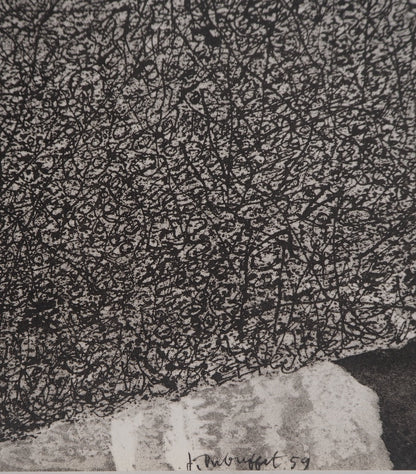 Jean DUBUFFET : Barbe des perplexités - Pochoir signé