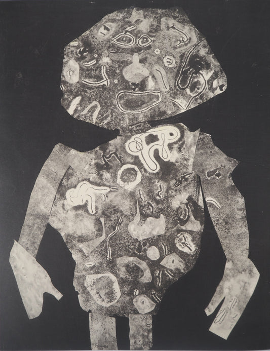 Jean DUBUFFET : Jeune homme - Pochoir signé