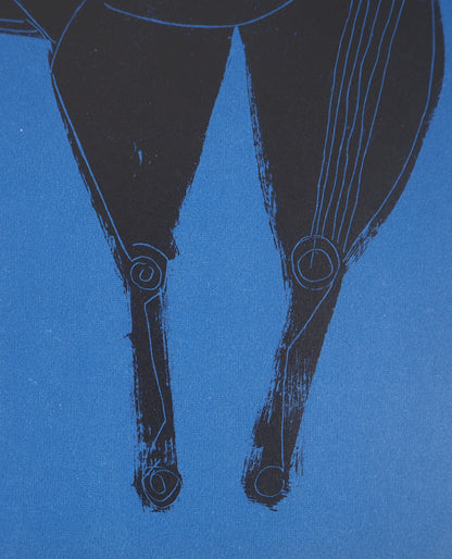 Marino MARINI : Le cheval noir - Lithographie originale signée