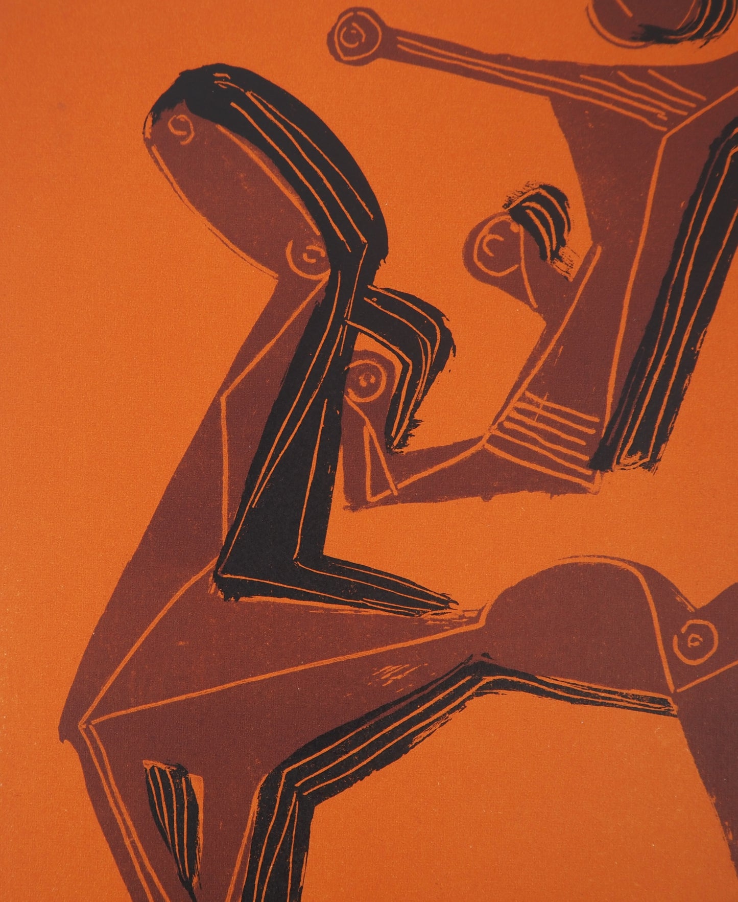 Marino MARINI : Le cheval et son cavalier - Lithographie originale