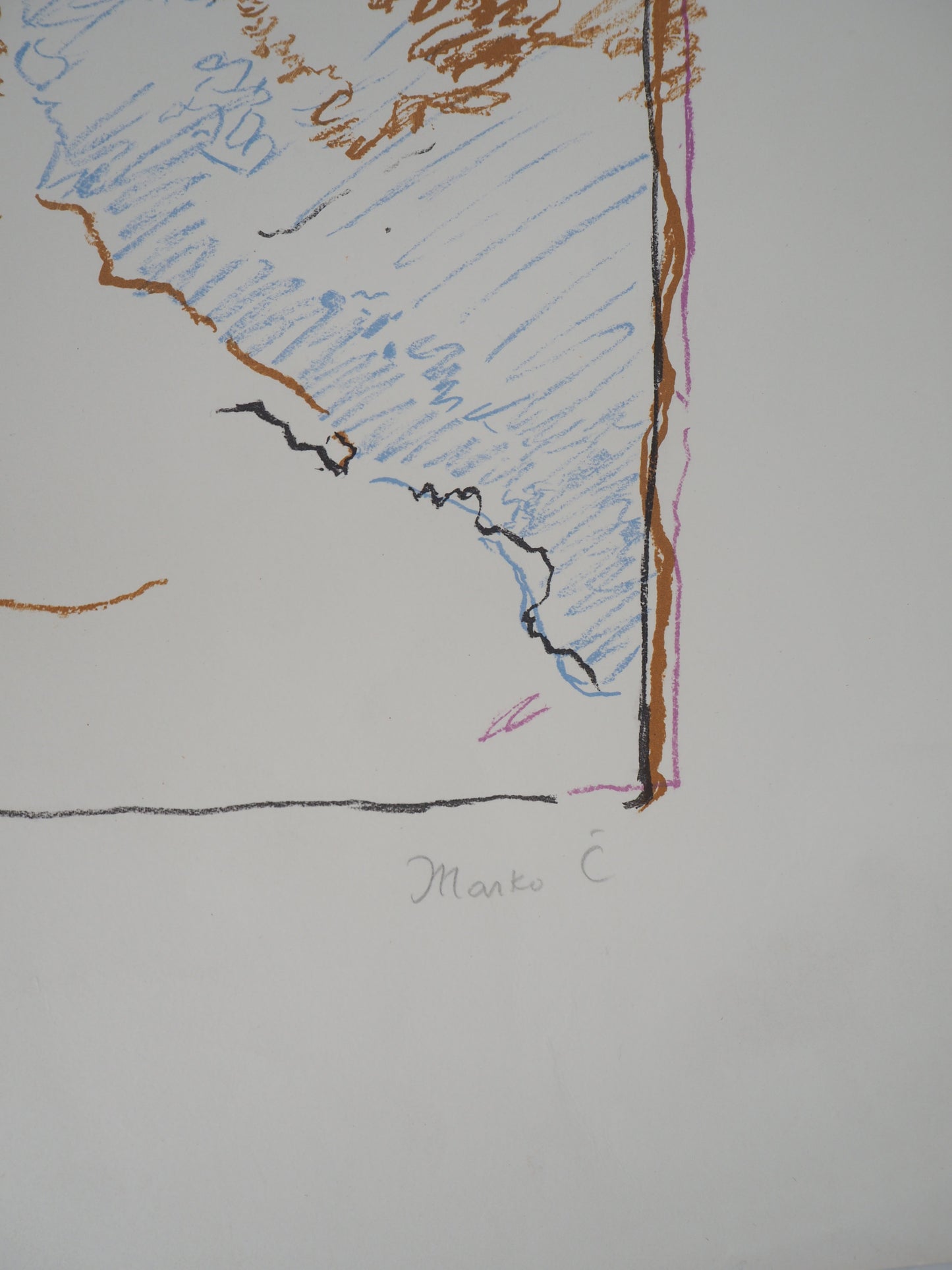 Marko CELEBONOVIC : Jeune fille pensive - Lithographie originale signée