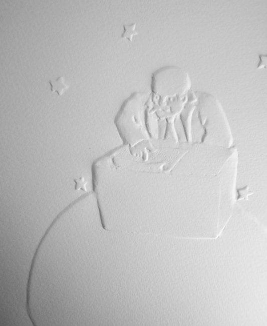 Antoine DE SAINT EXUPERY : Le businessman - Gravure sur bois