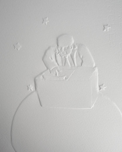 Antoine DE SAINT EXUPERY : Le businessman - Gravure sur bois