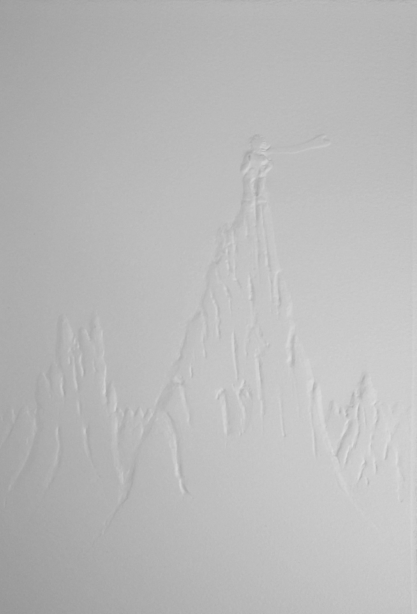 Antoine DE SAINT EXUPERY : Le petit prince sur la montagne - Gravure sur bois