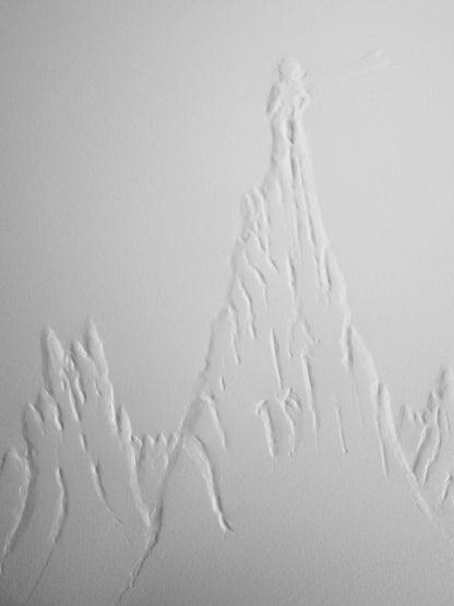 Antoine DE SAINT EXUPERY : Le petit prince sur la montagne - Gravure sur bois