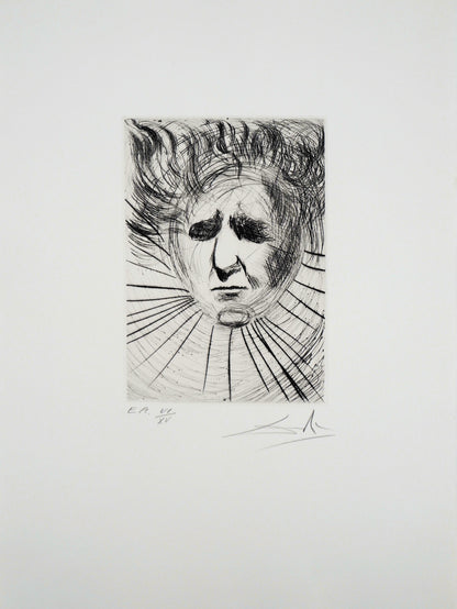 Salvador DALI : Ben Gourion - Gravure originale signée