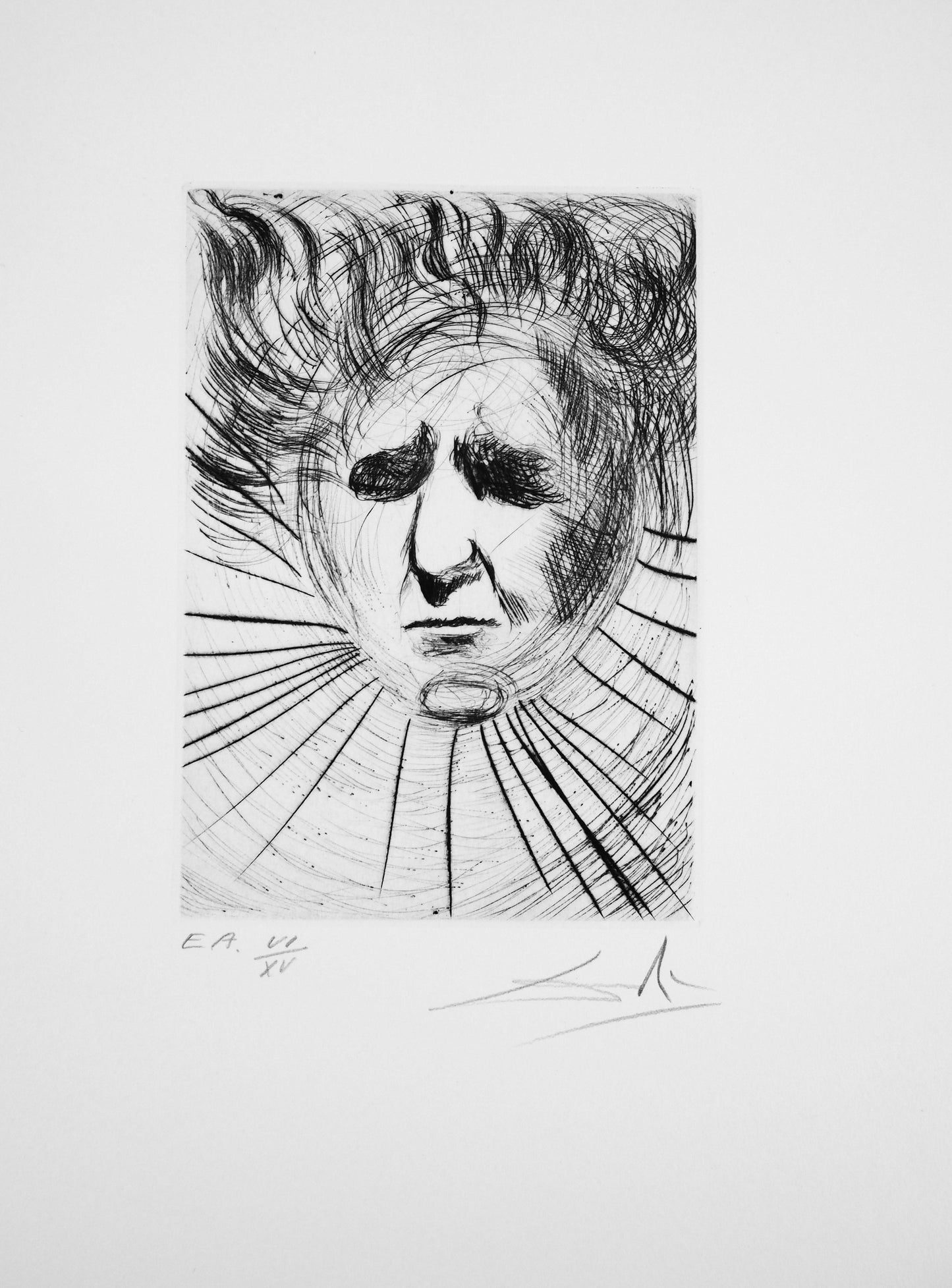 Salvador DALI : Ben Gourion - Gravure originale signée
