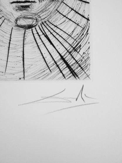 Salvador DALI : Ben Gourion - Gravure originale signée