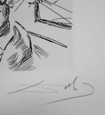 Salvador DALI : Moshe Dayan - Gravure originale signée