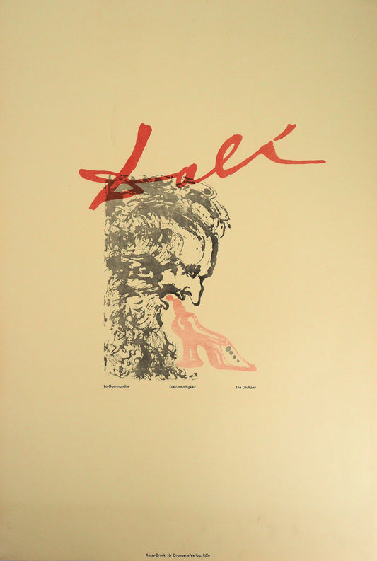Salvador DALI : La Gourmandise - Lithographie originale signée