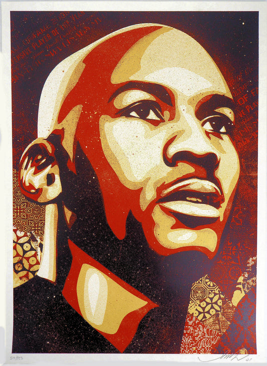 Shepard FAIREY (OBEY) : Michael Jordan - Lithographie originale signée
