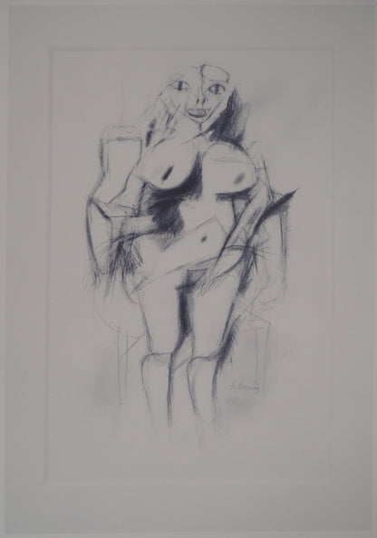 Willem DE KOONING : Nue debout - Lithographie signée