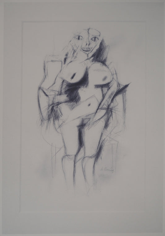 Willem DE KOONING : Nue debout - Lithographie signée