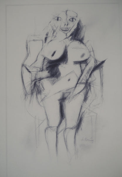 Willem DE KOONING : Nue debout - Lithographie signée