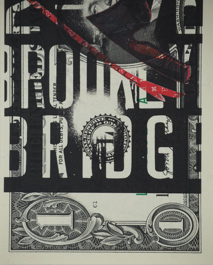 Death NYC : Red Air Jordan 1 LV in the background NYC subway - Sérigraphie originale signée