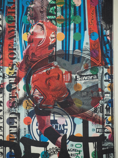 Death NYC : Michael Jordan's dunk - Sérigraphie originale signée