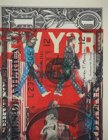 Death NYC : The Beatles with a LV suit - Sérigraphie originale signée