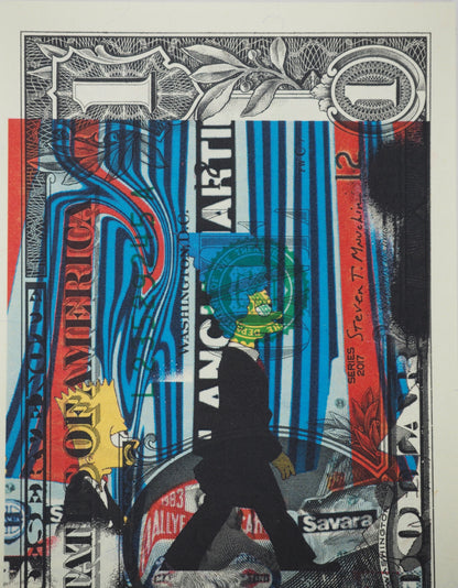 Death NYC : The Simpsons in Beatles position - Sérigraphie originale signée