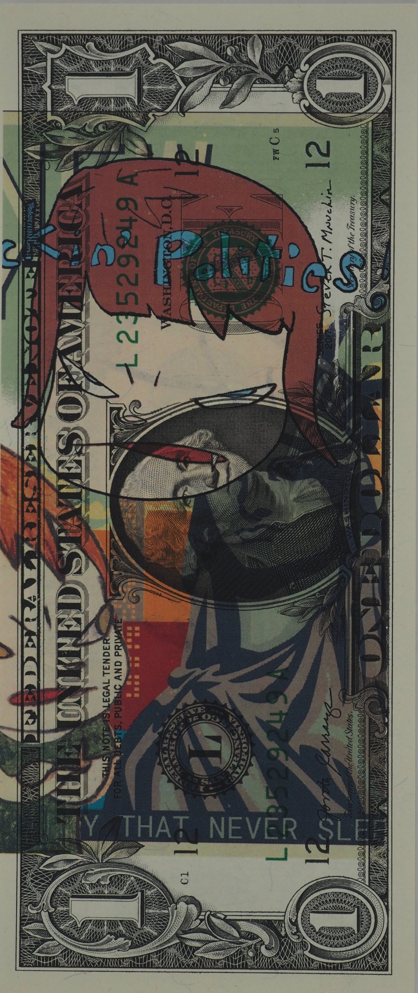 Death NYC : Nara with the Statue of Liberty - Sérigraphie originale signée
