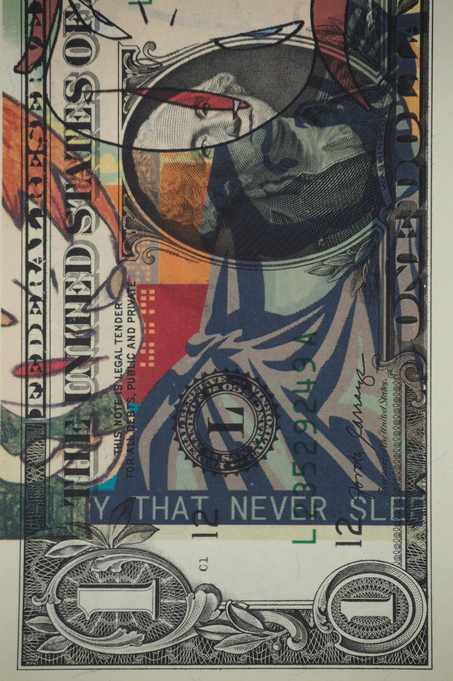 Death NYC : Nara with the Statue of Liberty - Sérigraphie originale signée